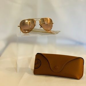 Ray Ban Aviator Gradient Silver/Pink Mirror